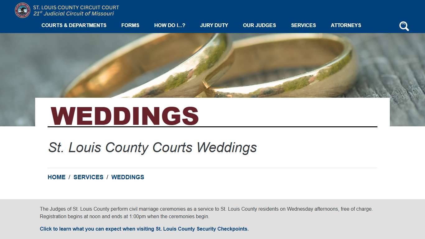 Weddings - St. Louis County Courts - 21st Judicial Circuit